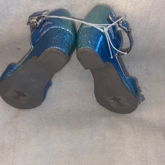 Elsa Blue Glitter Kids Dress Shoes - Picture 7 of 8